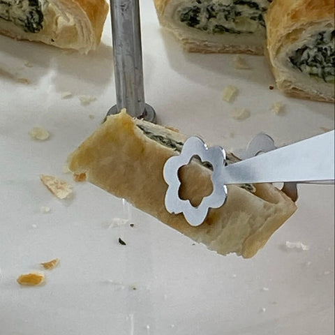 Kaleidoscope and Flowers serving tong set