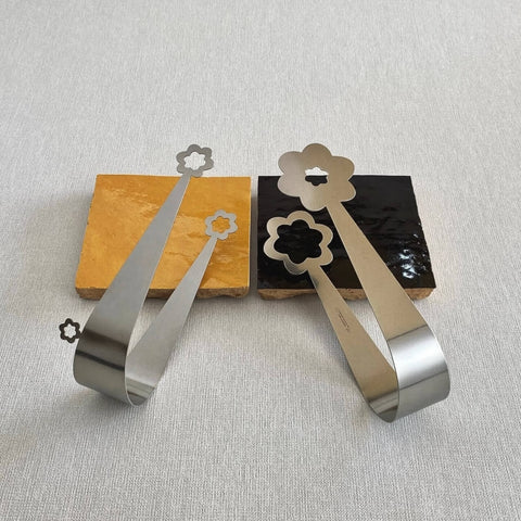 Kaleidoscope and Flowers serving tong set