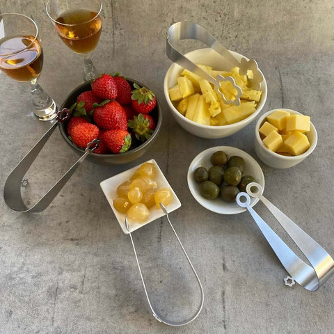 Kaleidoscope and Flowers serving tong set