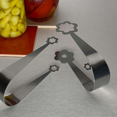 Kaleidoscope and Flowers serving tong set